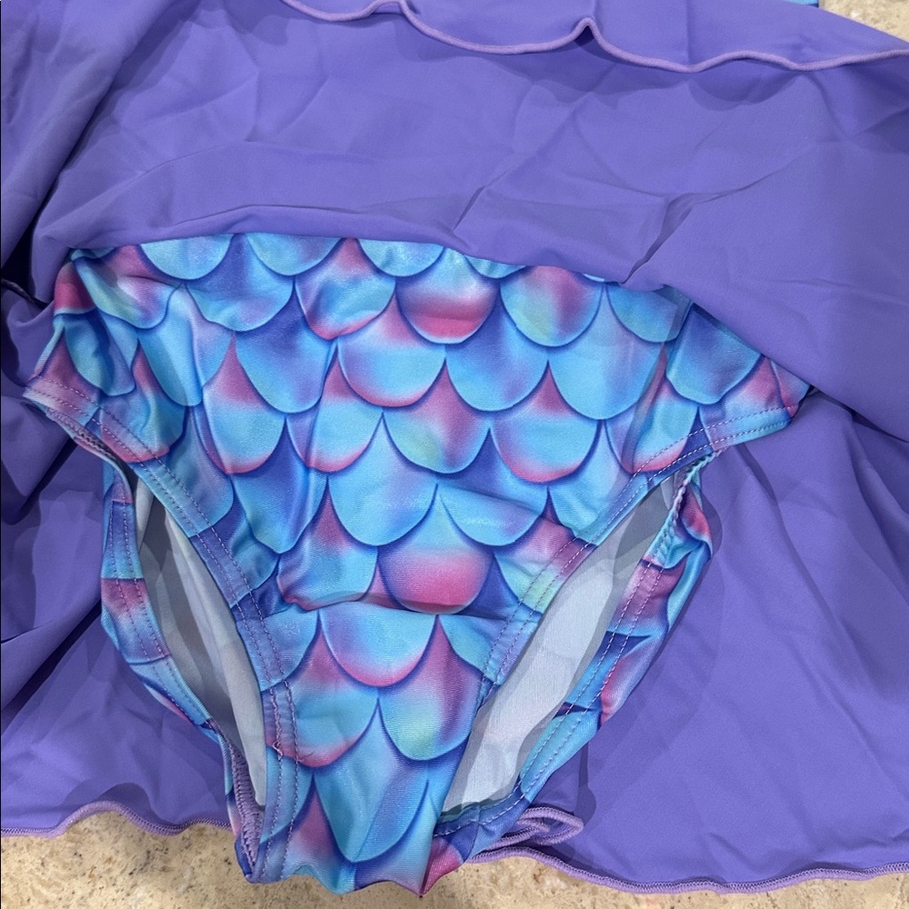 Girls One Piece‎ Swimsuits Blue Pink Sport Halter Swimwear Bathing Suit NWT 8Y - Picture 4 of 4